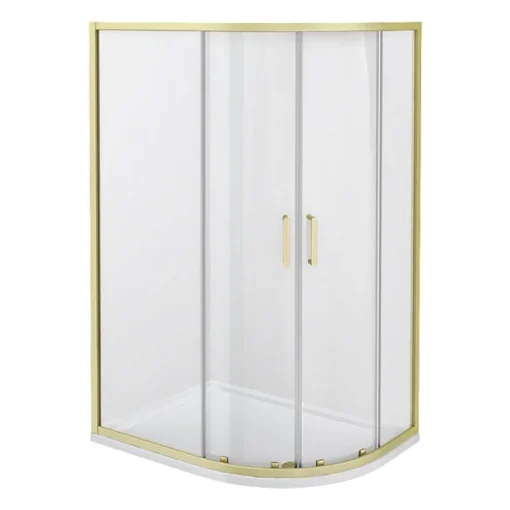 Toreno Brushed Brass 1200 X 800mm Offset Quadrant Shower Enclosure Without Tray -Bathroom Essentials Shop bb129q2d d1a 1