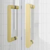 Toreno Brushed Brass 1400 X 800mm Double Sliding Door Shower Enclosure Without Tray -Bathroom Essentials Shop bb179sdent d3 1