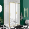 Toreno Brushed Brass 800 X 1850 Side Panel -Bathroom Essentials Shop bb7sp d1