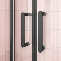 Toreno Matt Black 1200 X 900mm Offset Quadrant Shower Enclosure -Bathroom Essentials Shop blk129q2d d2