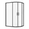 Toreno Matt Black 1200 X 900mm Offset Quadrant Shower Enclosure -Bathroom Essentials Shop blk129q2d d4