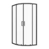 Toreno Matt Black 1000 X 800mm Offset Quadrant Shower Enclosure -Bathroom Essentials Shop blk18q2d nw d1