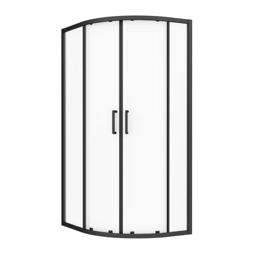 Toreno Matt Black 1000 X 800mm Offset Quadrant Shower Enclosure -Bathroom Essentials Shop blk18q2d nw d1