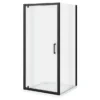 Toreno Matt Black 760 X 760mm Pivot Door Shower Enclosure Without Tray -Bathroom Essentials Shop blk76pdentd2