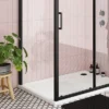 Toreno Matt Black 700 X 1850 Side Panel -Bathroom Essentials Shop blk7sp d1