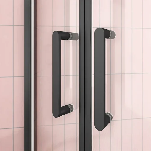 Toreno Matt Black 900 X 900mm Quadrant Shower Enclosure -Bathroom Essentials Shop blk9q2d d3