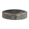 Toreno Grey Marble Brass Effect Soap Dish -Bathroom Essentials Shop gmbsdd1