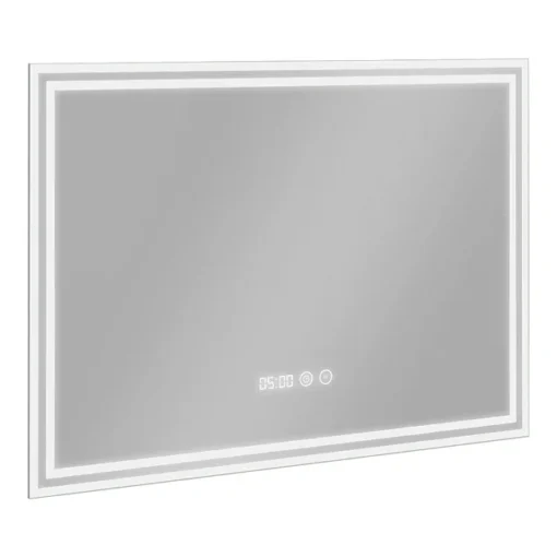 Toreno 700x500mm LED Illuminated Mirror Inc. Anti-Fog, Digital Clock & Touch Sensor -Bathroom Essentials Shop mir009 d2