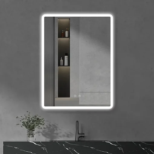 Toreno 800 X 600mm LED Illuminated Bluetooth Mirror Inc. Touch Sensor + Anti-Fog -Bathroom Essentials Shop mir012 n