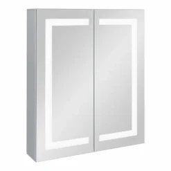 Toreno 600x700mm LED Illuminated 2-Door Mirror Cabinet Incl. Motion Sensor -Bathroom Essentials Shop mir014 nd1