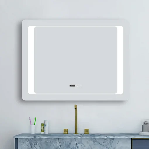 Toreno 800x600mm LED Illuminated Bathroom Mirror Inc. Anti-Fog & Touch Sensor -Bathroom Essentials Shop mir019