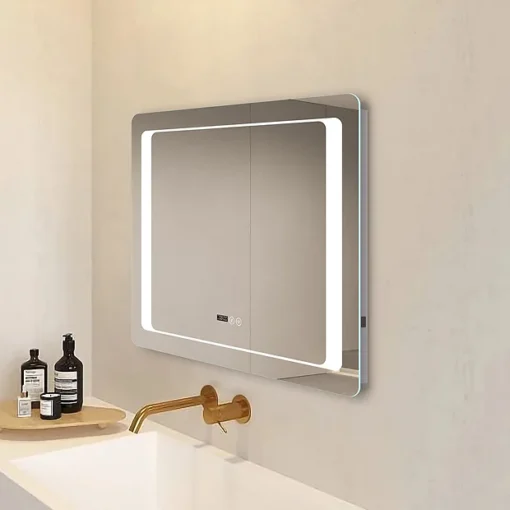 Toreno 800x600mm LED Illuminated Bathroom Mirror Inc. Anti-Fog & Touch Sensor -Bathroom Essentials Shop mir019 d4n