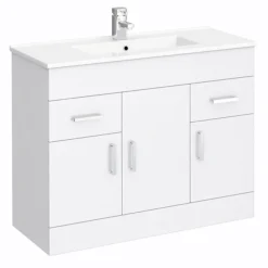 Bathroom Essentials Shop -Bathroom Essentials Shop modenavanitysinkwithcabinet1000mmmodernhighglosswhitemv1000l