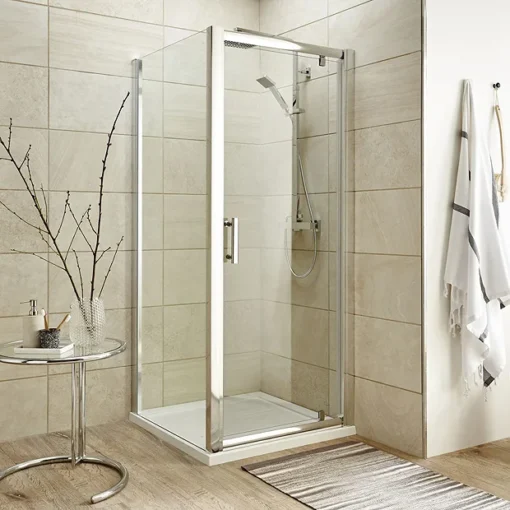 Toreno 8mm Square Pivot Door Shower Enclosure - Easy Fit -Bathroom Essentials Shop modpdse l