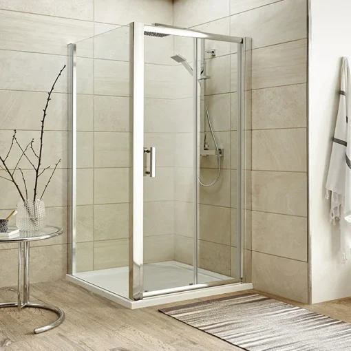 Toreno 8mm 1000 X 1000mm Square Sliding Door Large Shower Enclosure - Easy Fit -Bathroom Essentials Shop modsd1010 l