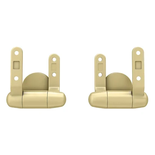 Toreno High Gloss White MDF Bottom Fixing Toilet Seat Brushed Brass Hinges -Bathroom Essentials Shop msc020nbb d4