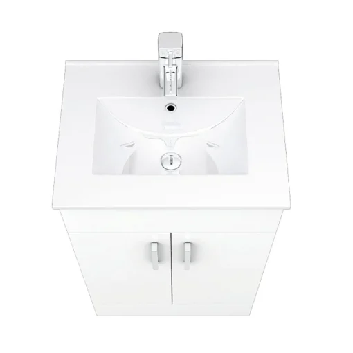 Toreno White 500mm Vanity Unit (Flat Packed) -Bathroom Essentials Shop mv500fpd3