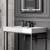 Toreno Casa Cloakroom Tap Matt Black -Bathroom Essentials Shop ta32mb d1