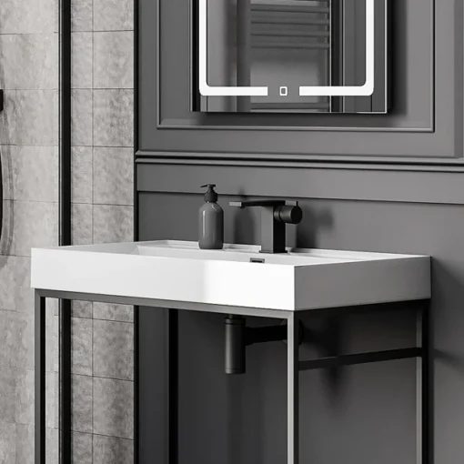 Toreno Casa Cloakroom Tap Matt Black -Bathroom Essentials Shop ta32mb d1