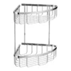 Toreno Modern 2 Tier Corner Fixed Wire Basket -Bathroom Essentials Shop tr2tcrb d2