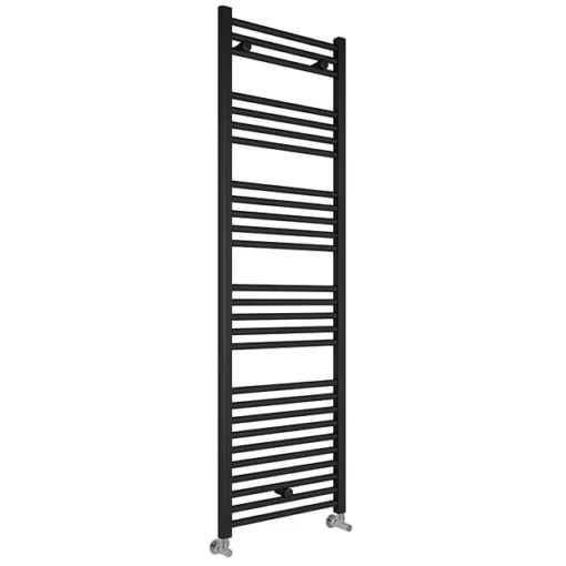 Toreno Black W500 X H1600mm Heated Towel Rail - Straight -Bathroom Essentials Shop trb516l