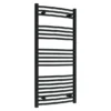 Toreno Black Curved W600 X H1200mm Heated Towel Rail -Bathroom Essentials Shop trb612c lrg