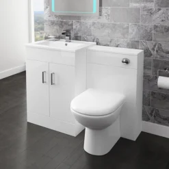 Toreno Vanity Unit Suite + Modern Slipper Bath -Bathroom Essentials Shop turinvanityunitsuitewithmodernslipperbathnd1