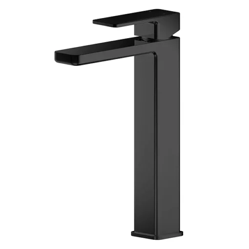 Toreno Square Black High Rise Mono Basin Mixer -Bathroom Essentials Shop win470 l